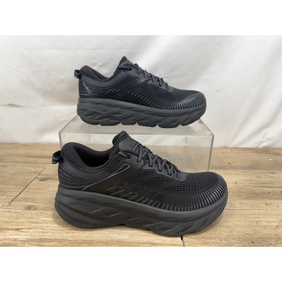 Hoka One One Shoes - Hoka One One Bondi 7 Black Running Shoes Womens 7.5 Wide 1110531 BBLC Sneaker
